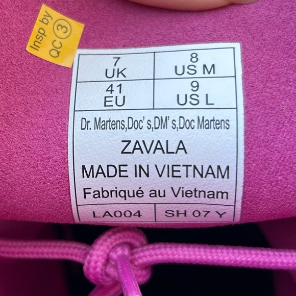 NEW Dr. Martens Zavala Thrift Pink Boots Women’s Size 9 READ - Picture 8 of 10